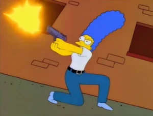 Мардж Симпсон разгоняет преступников в эпизоде The Springfield Connection